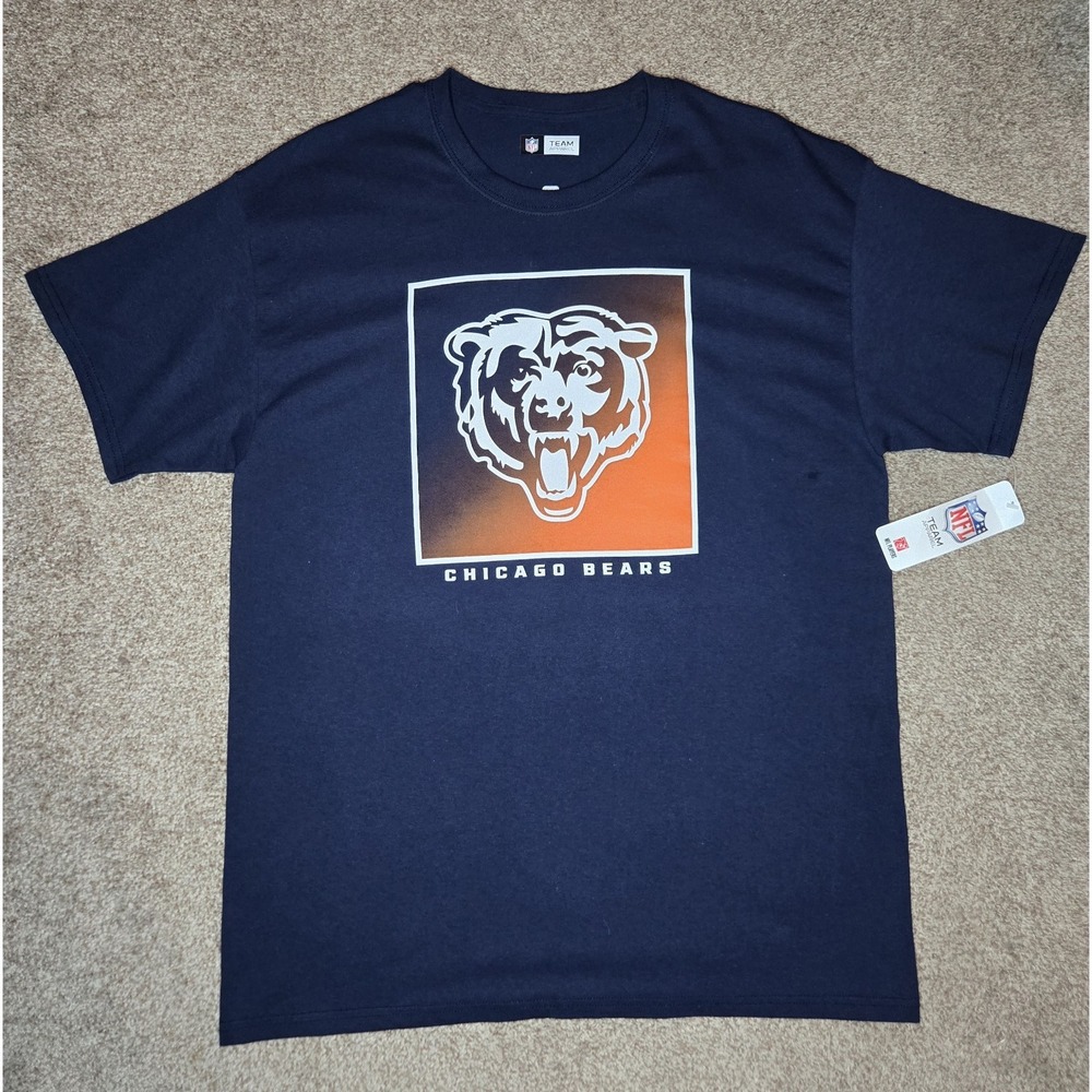 NFL Team Apparel Chicago Bears NFL Shirt Navy Size L Football
